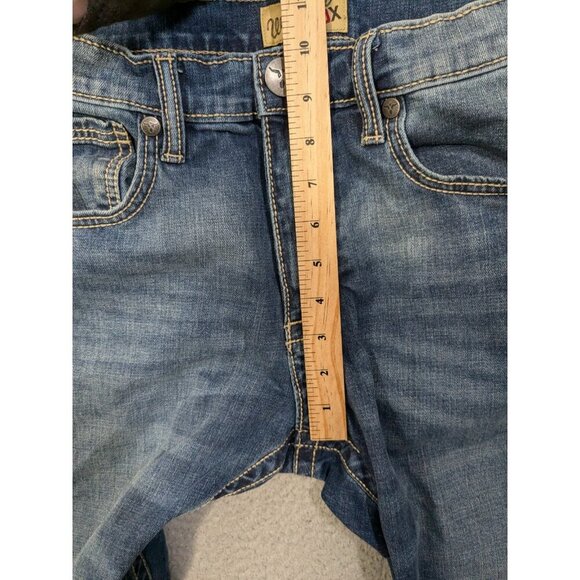 Wrangler 20X Style 42 Vintage Boot Jeans Mens 32x32 (Meas 31x29.5) Western Blue - Picture 14 of 16